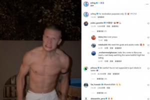 ??魔人本色！哈蘭德賽后曬MVP獎杯，室外赤膊咬牙接受冰浴