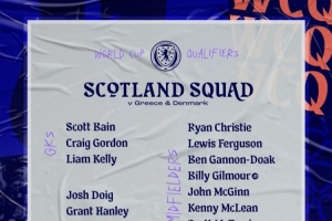 蘇格蘭名單：羅伯遜、麥金、蒂爾尼、麥克托米奈、吉爾莫在列