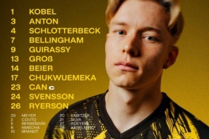 多特vs漢堡首發(fā)：埃姆雷-詹傷愈首次首發(fā)，小貝林厄姆出戰(zhàn)